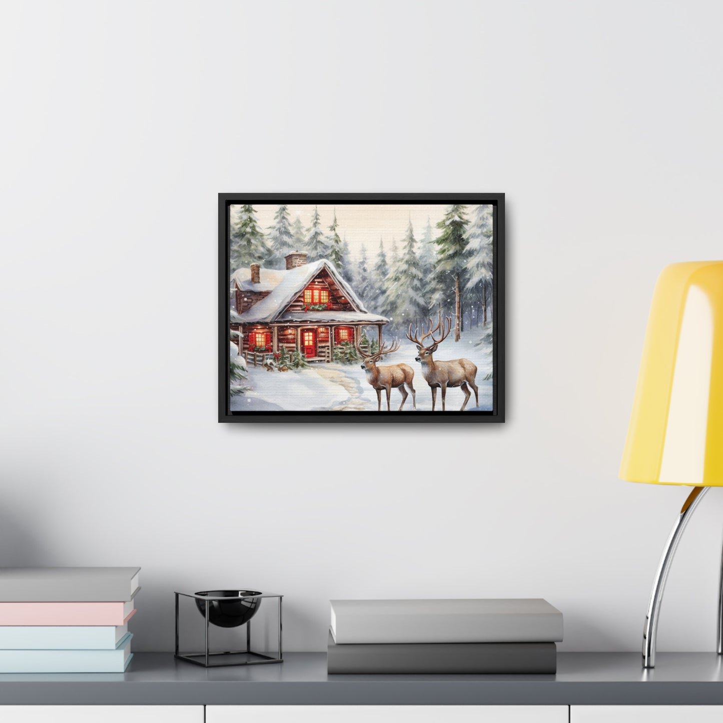 Snowy Cabin Canvas Wraps