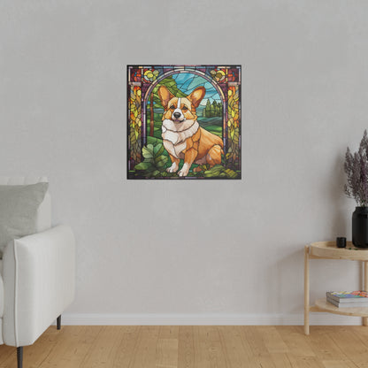 Corgi Wall Art Matte Canvas