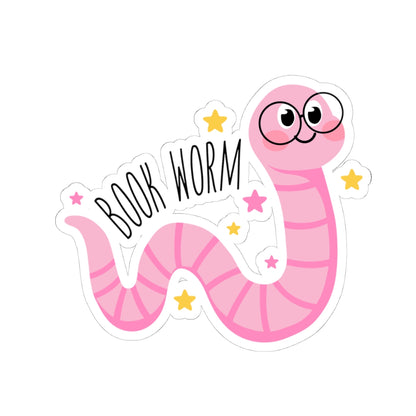 Cute Glossy Book Worm Stickers