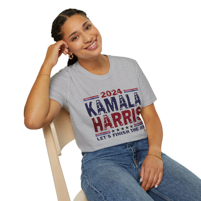 Kamala Harris Let's Finish the Job Softstyle T-Shirt