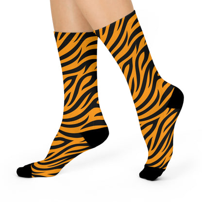 BengalTiger Striped Cushioned Crew Socks