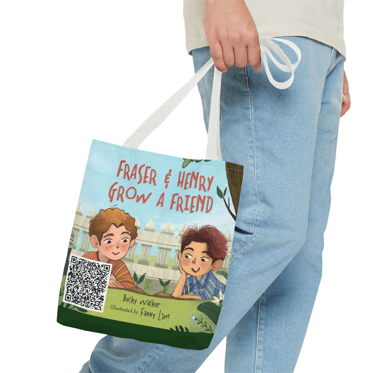 Fraser & Henry Grow a Friend Book Illustration Tote Bag