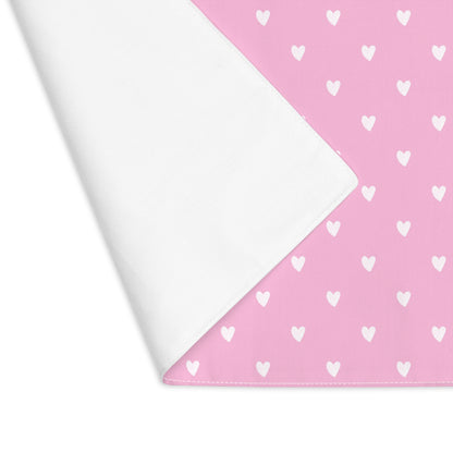 Pink and White Hearts Placemat, 1pc