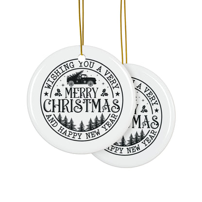 Merry Christmas Ceramic Ornaments