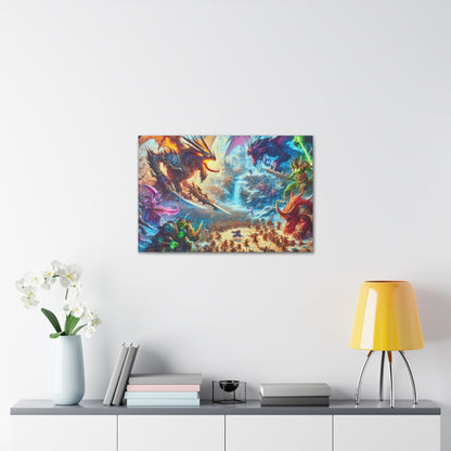 Dragon Battle DnD Wall Art