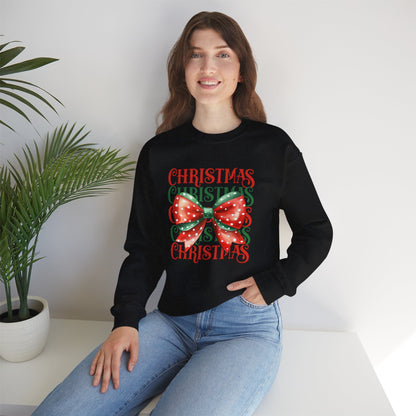 Christmas Coquette Bow Sweatshirt