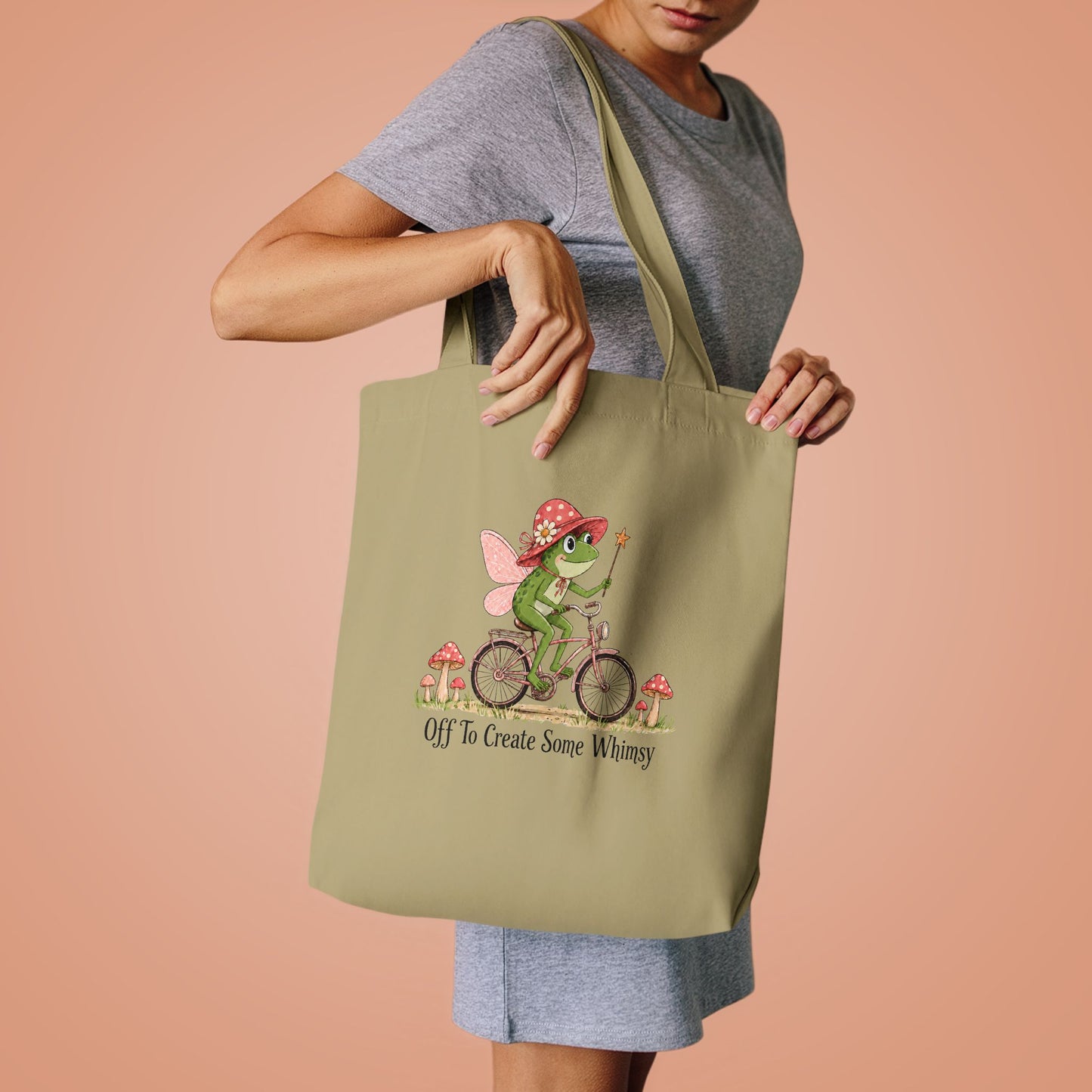 Whimsical Frog Fairy Bicycle Tote