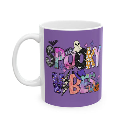 Spooky Vibes Halloween Ceramic Mug, (11oz, 15oz)