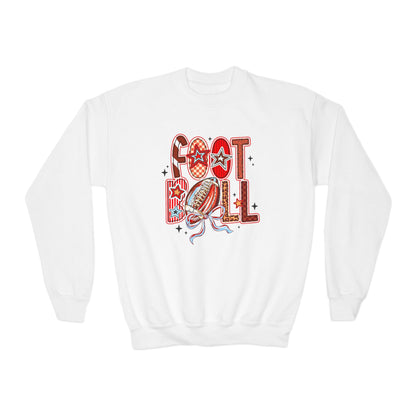Cozy Fall Football Youth Sweatshirt