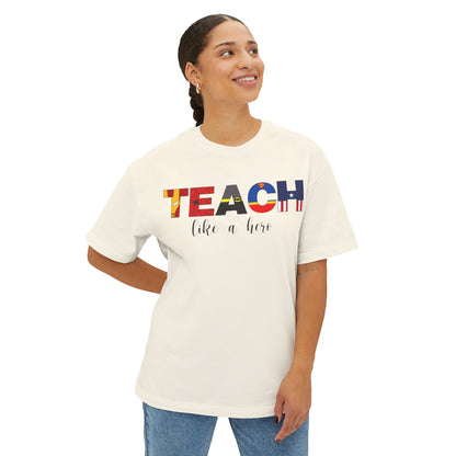 Superhero Teacher Unisex Boxy T-Shirt