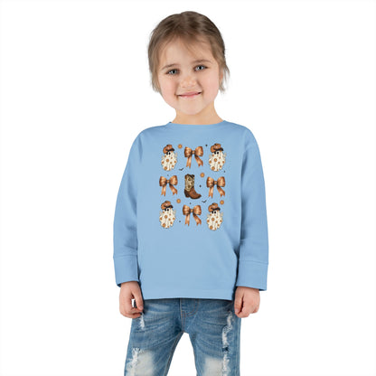 Coquette Cowboy Ghosts Toddler Long Sleeve Tee