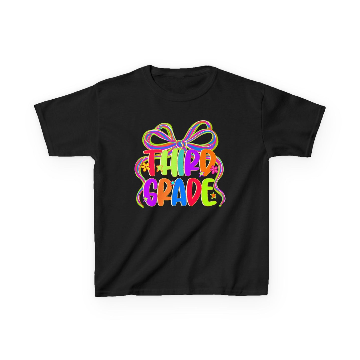 Neon Third Grade Back to School Kids Tee