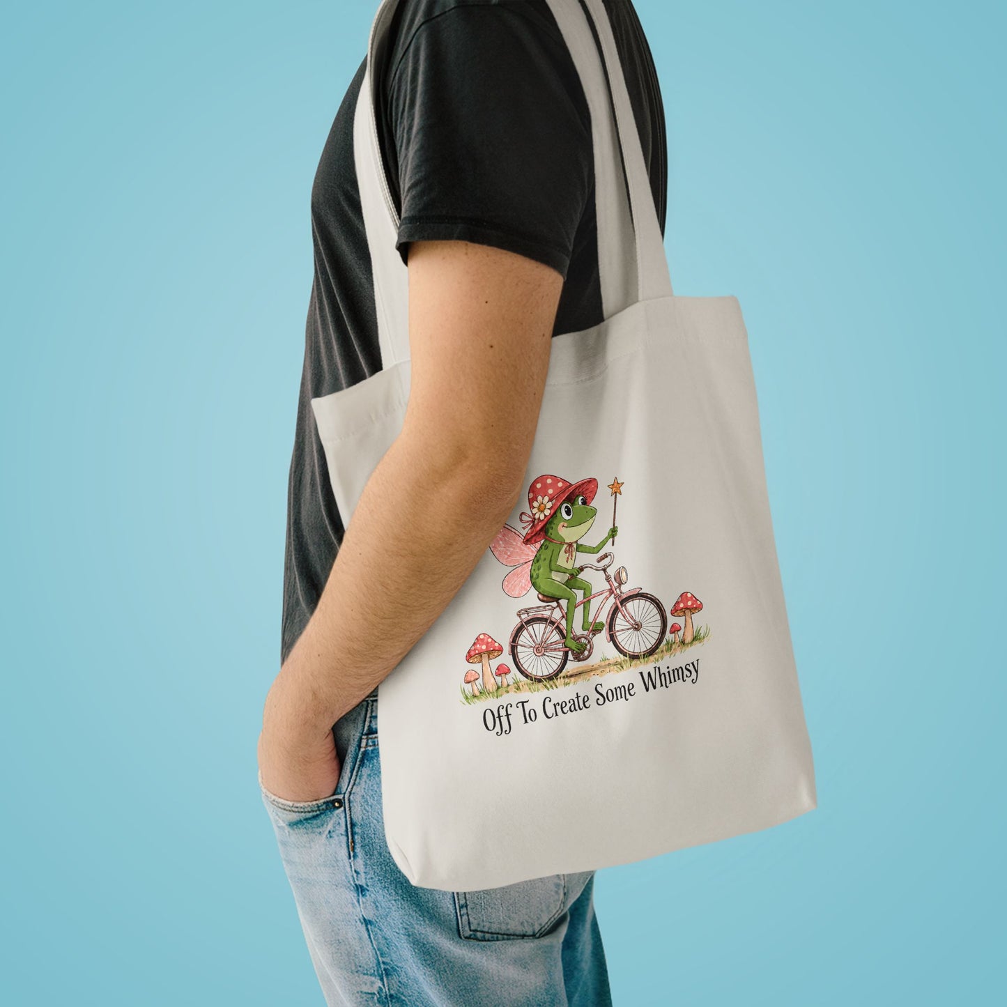 Whimsical Frog Fairy Bicycle Tote