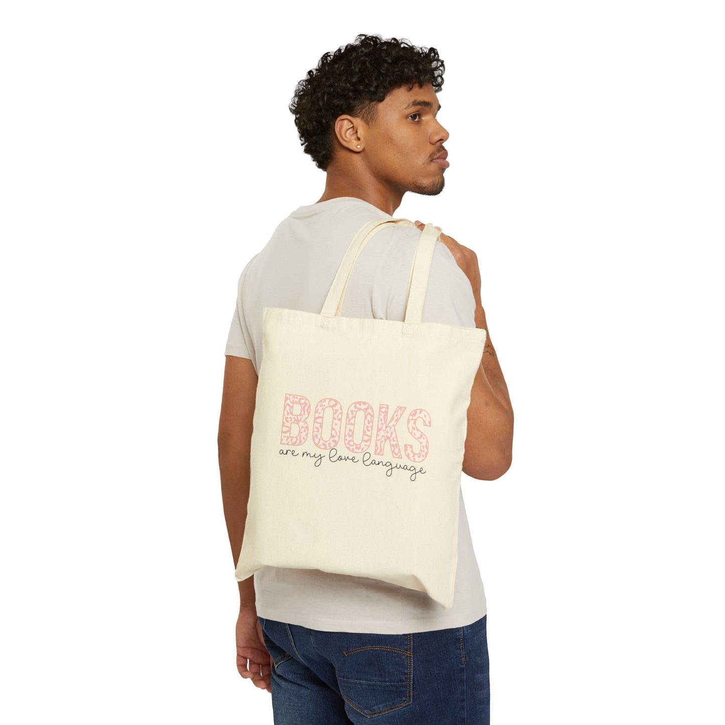 Books Are My Love Language Tote Bag, Book Lover Gift