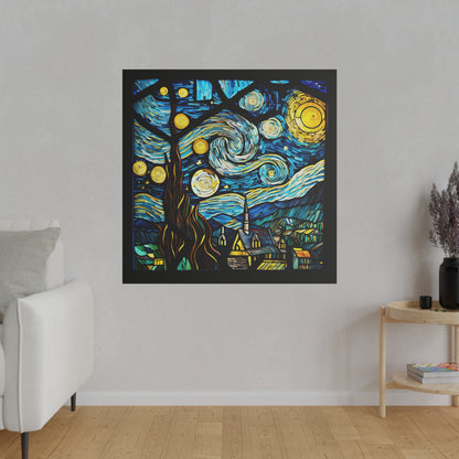 Van Gogh Starry Night Wall Art Matte Canvas