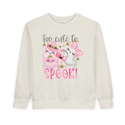 Too Cute to Spook Halloween Toddler Sweatshirt