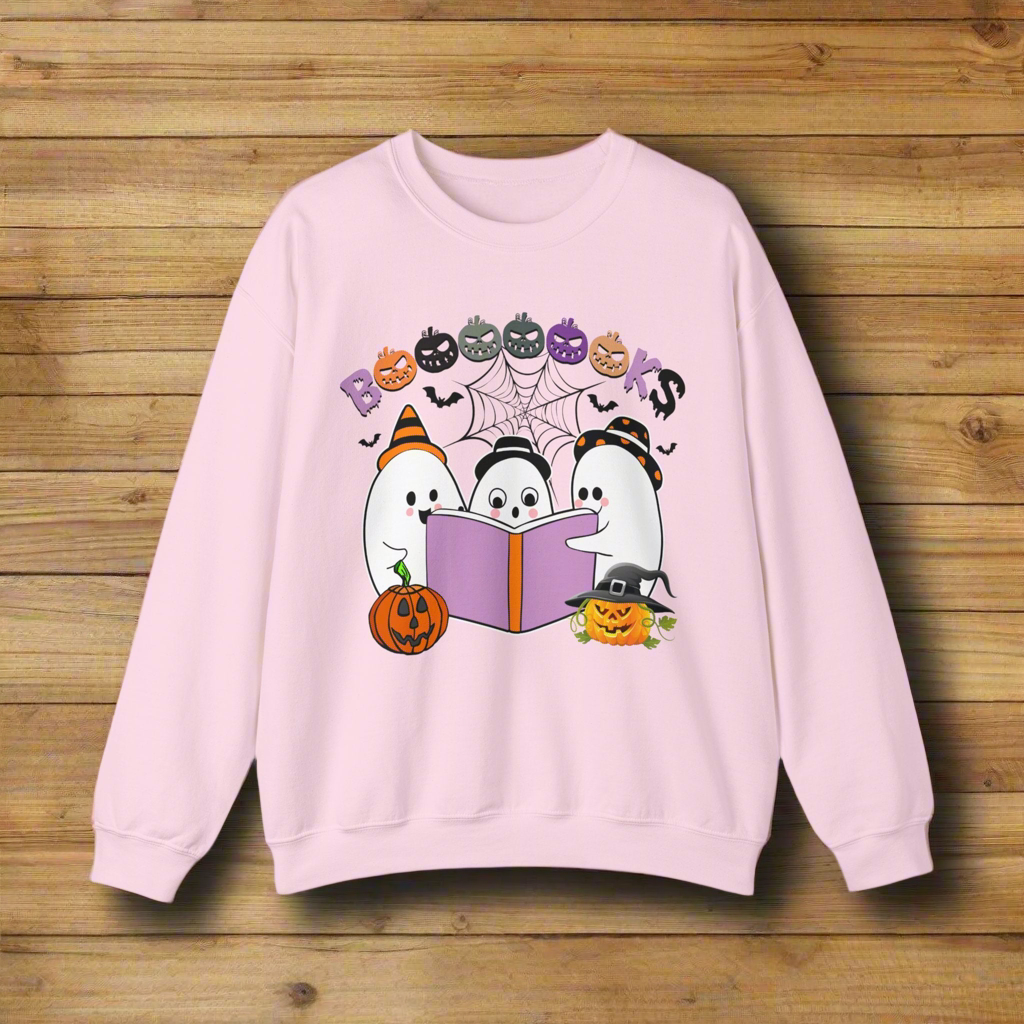 Cute Ghosts Reading Books Sweatshirt