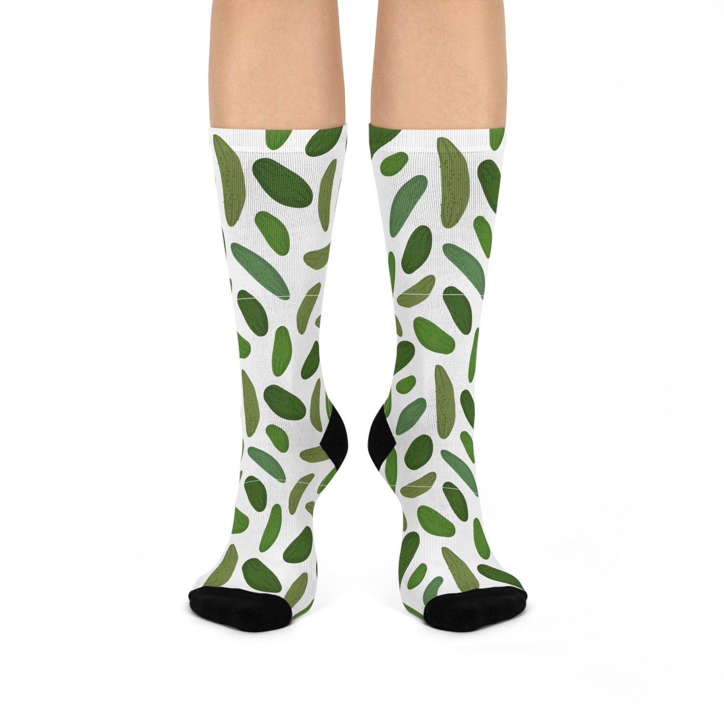 Funny Pickle Print Cushioned Crew Socks