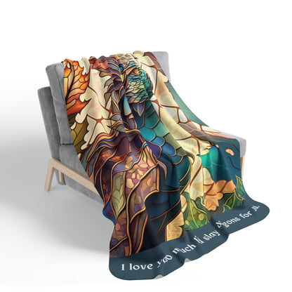 I'd Slay Dragons For You Valentine's Fleece Sherpa Blanket