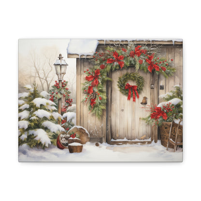 Christmas Door Matte Canvas