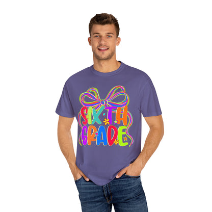 Sixth Grade Neon Back to School T-Shirt