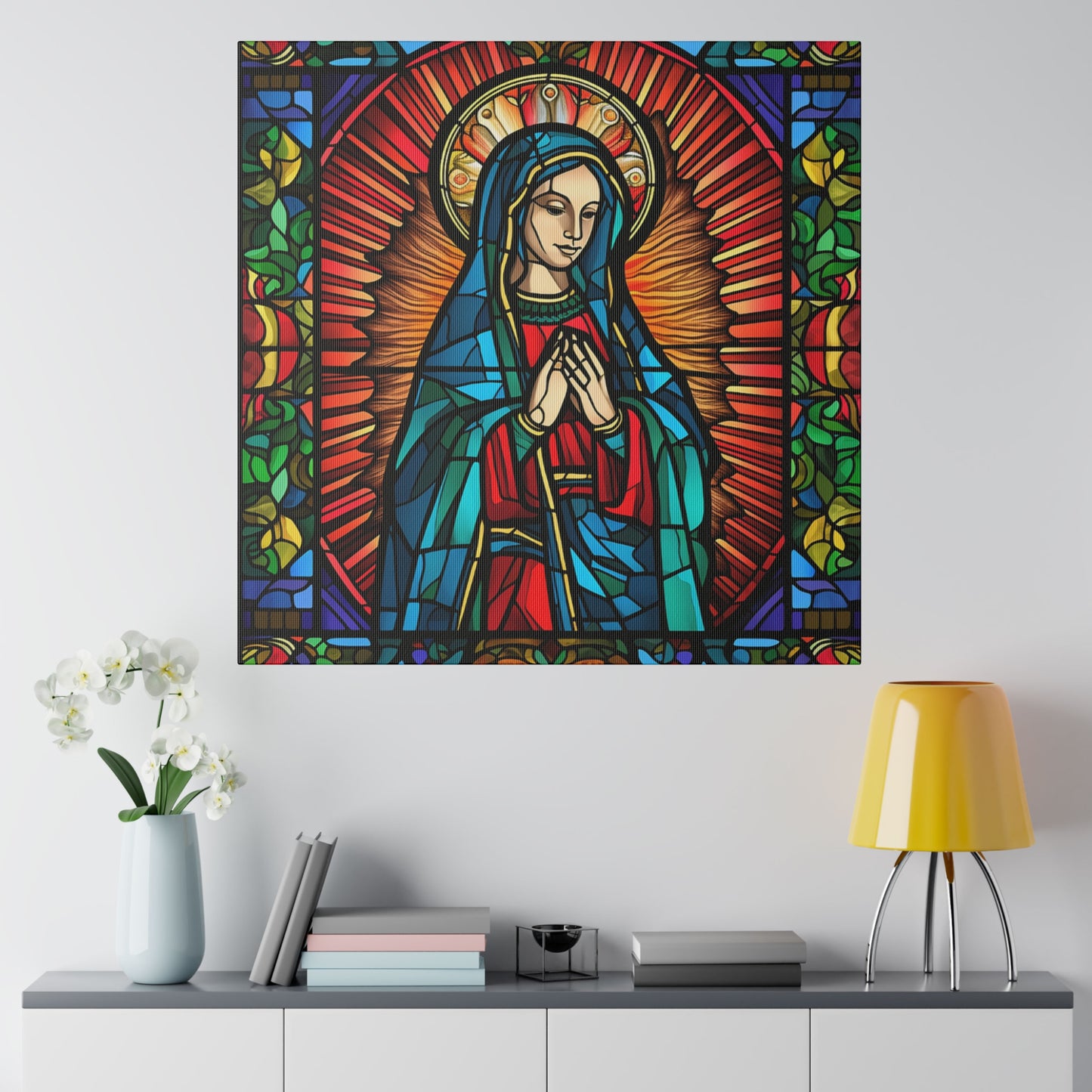 Virgin Mary Wall Art Matte Canvas