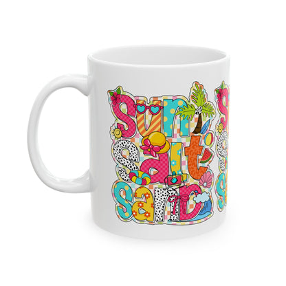Vibrant Summer Vibes Ceramic Mug