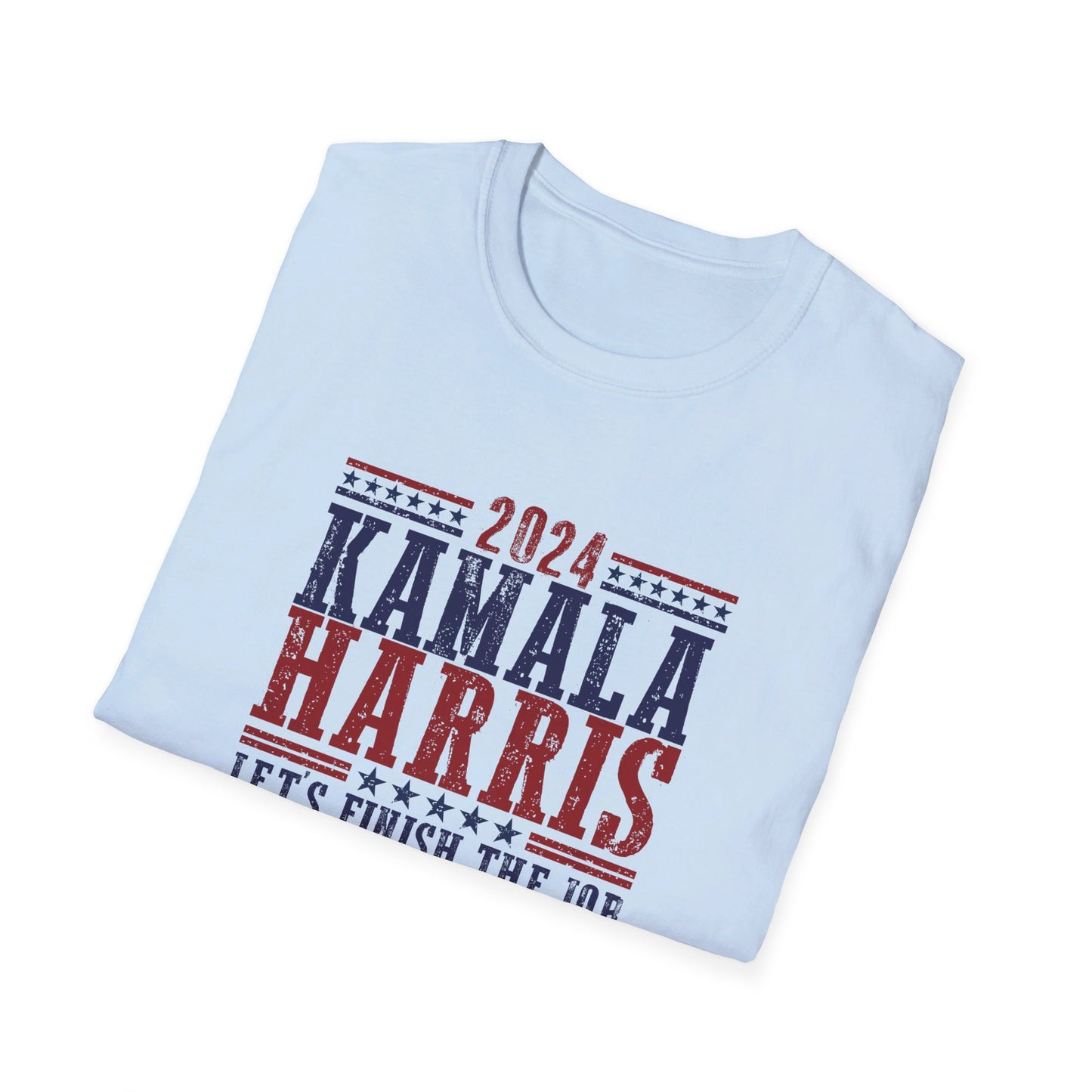 Kamala Harris Let's Finish the Job Distressed T-Shirt