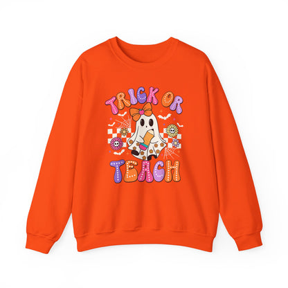 Trick or Teach Halloween Unisex Heavy Blend™ Crewneck Sweatshirt