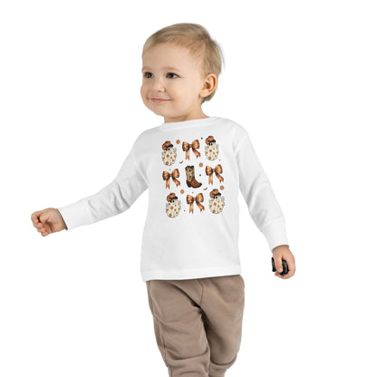 Coquette Cowboy Ghosts Toddler Long Sleeve Tee