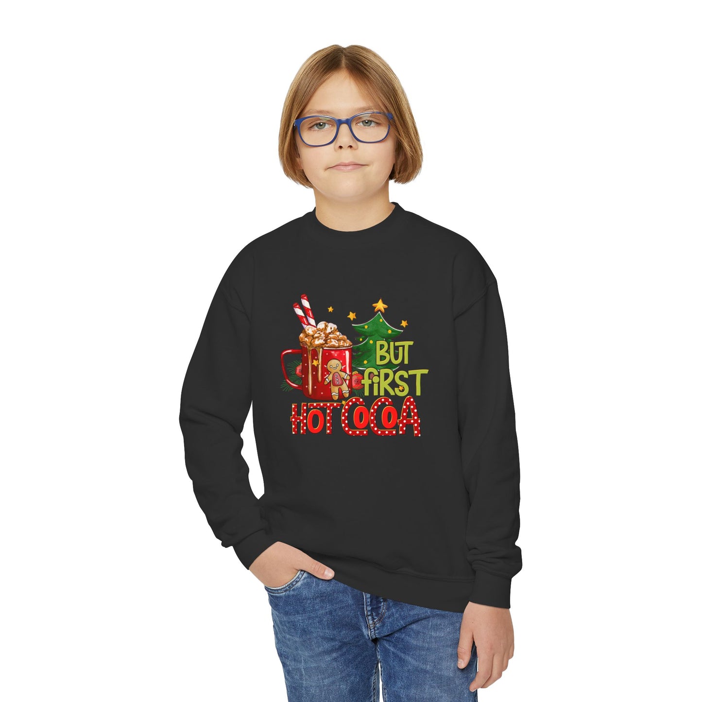 But First Hot Cocoa Youth Sweatshirt