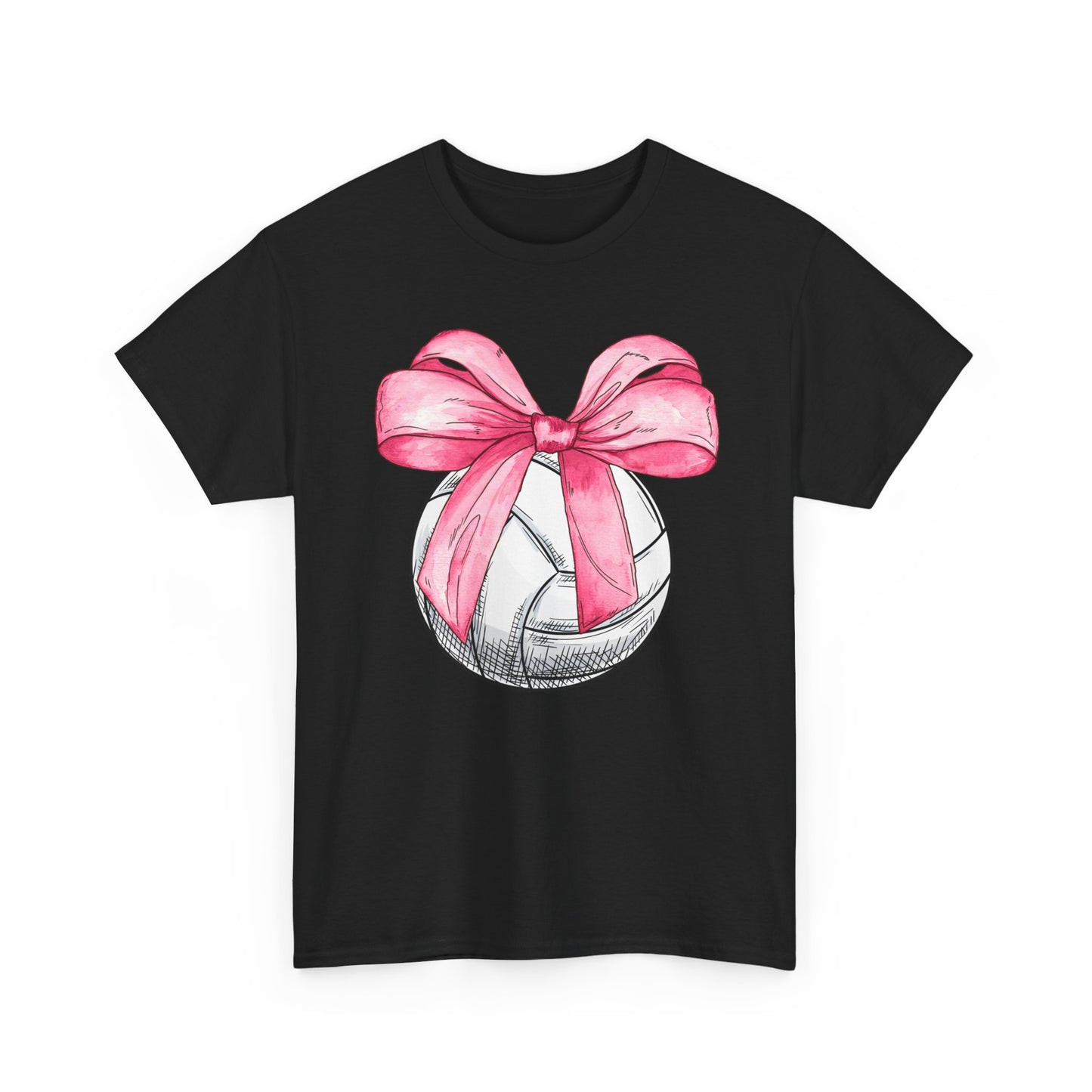 Girls Volleyball Coquette Unisex Heavy Cotton Tee