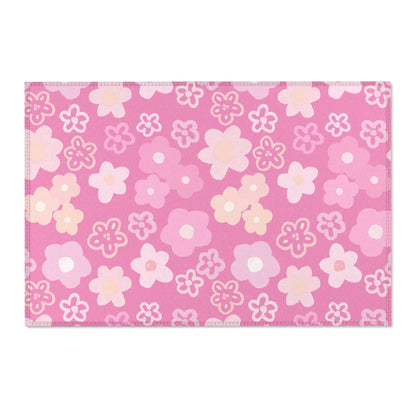 Coquette Pink Flower Power Area Rugs