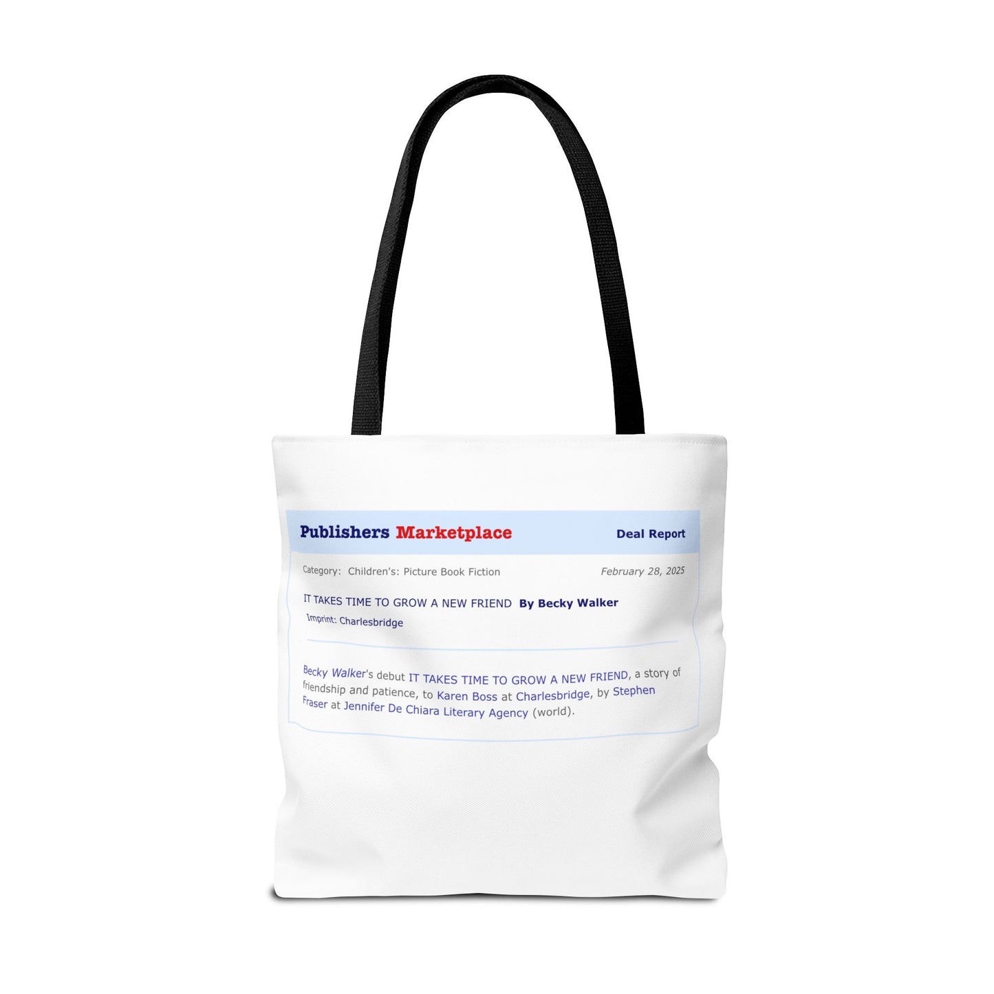 Tote Bag — Publishers Marketplace Announcement Tote
