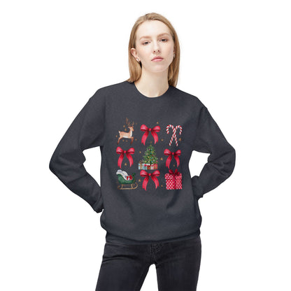 Merry Christmas Coquette Softstyle Fleece Sweatshirt