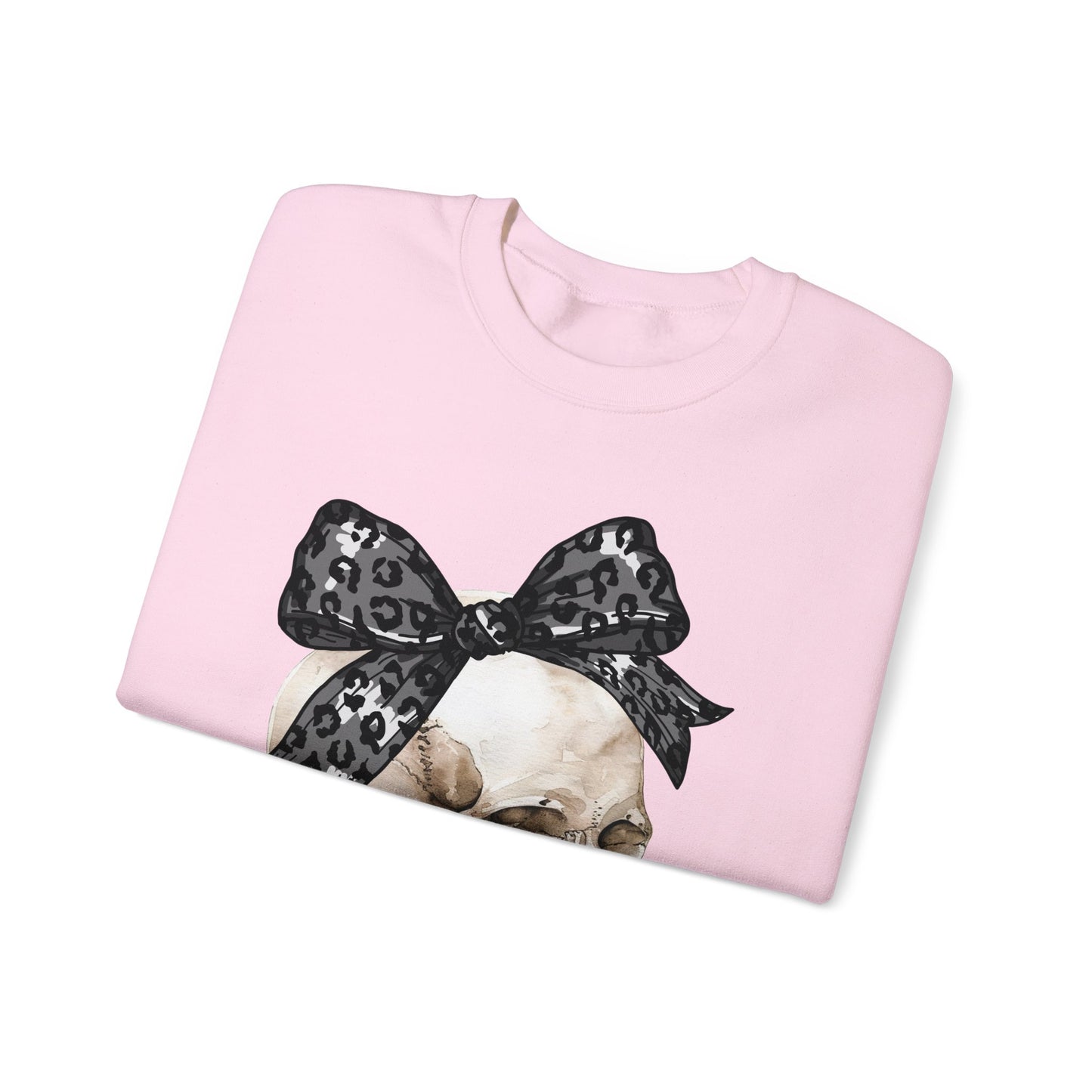 Halloween Skull with Bow Sweatshirt