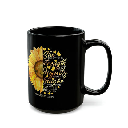 Sunflower Black Mug (11oz, 15oz)