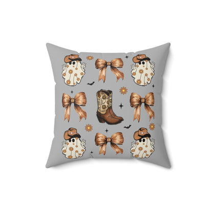 Coquette Cowboy Ghosts Halloween Pillow