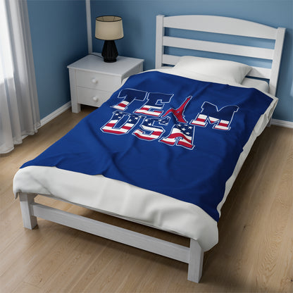 Team USA Olympics Velveteen Plush Blanket