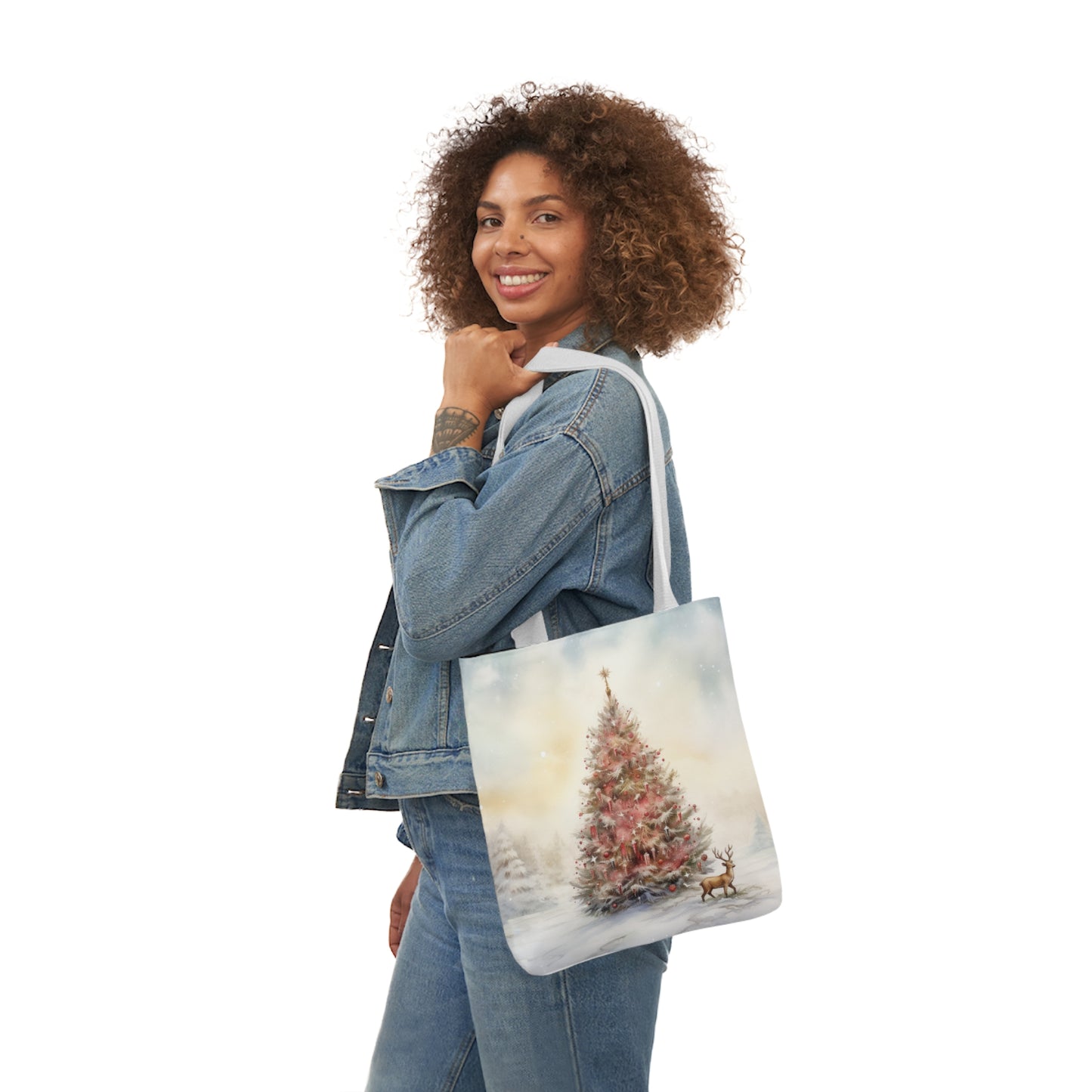 Christmas Tree Canvas Tote