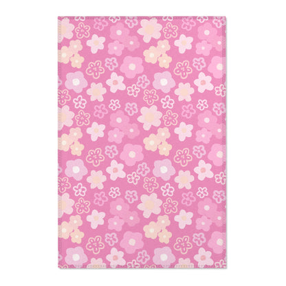 Coquette Pink Flower Power Area Rugs