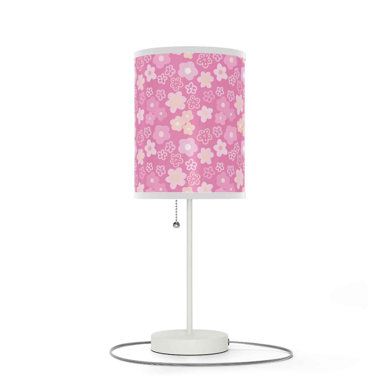 Coquette Pink Flowers Lamp on a Stand, US|CA plug