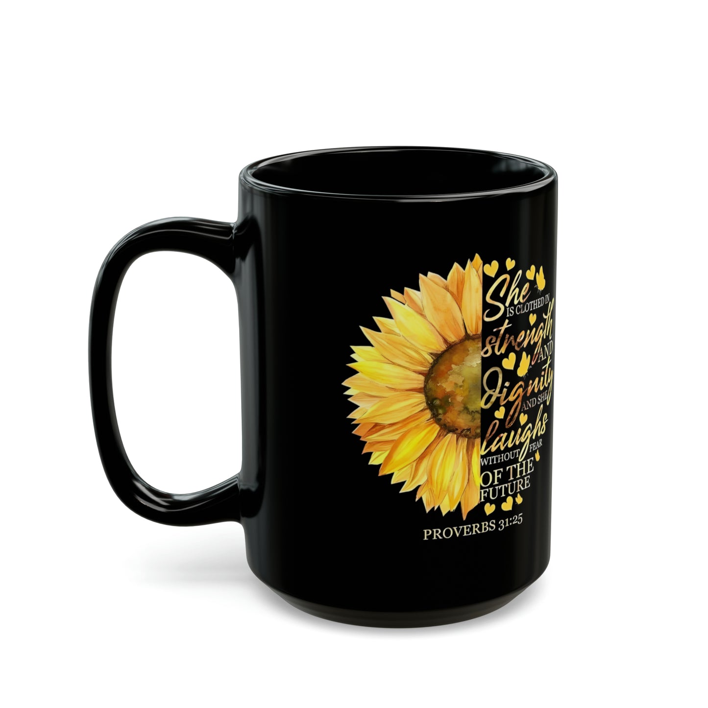 Sunflower Black Mug (11oz, 15oz)