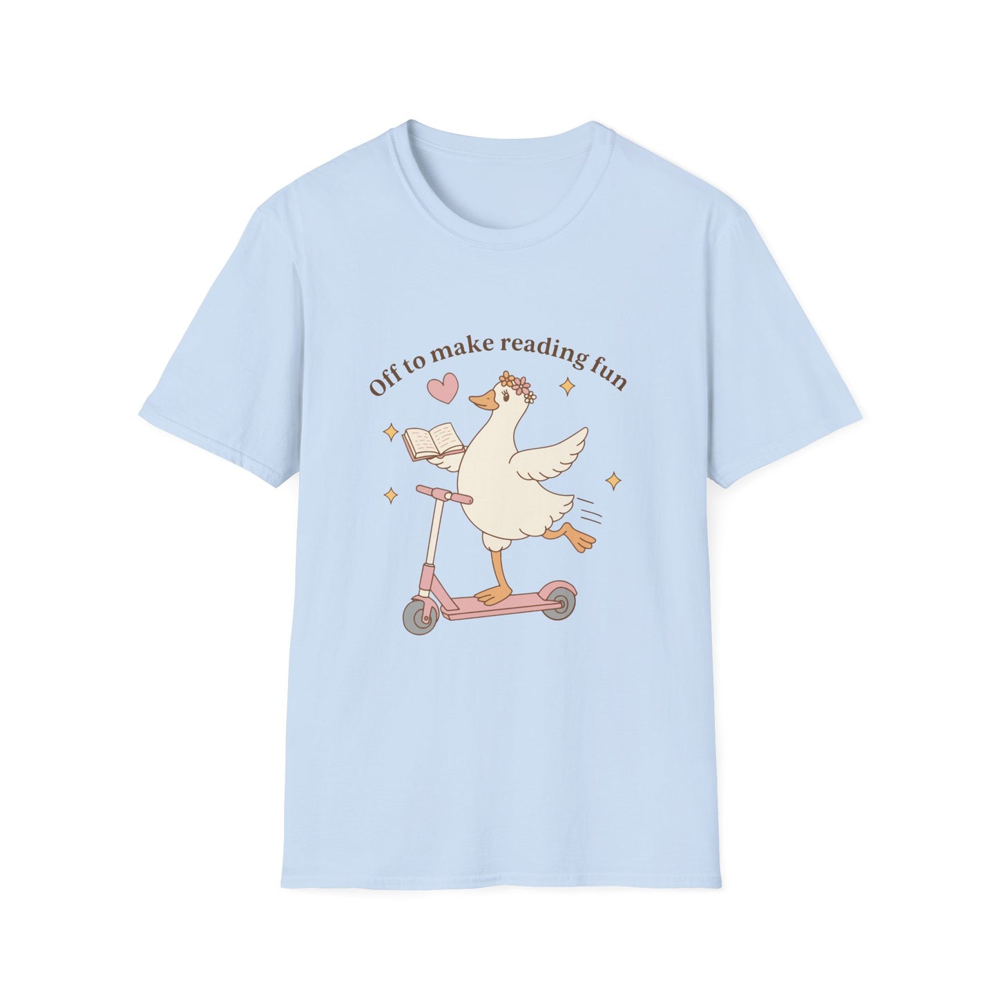 “Off to Make Reading Fun” Cute Graphic Tee