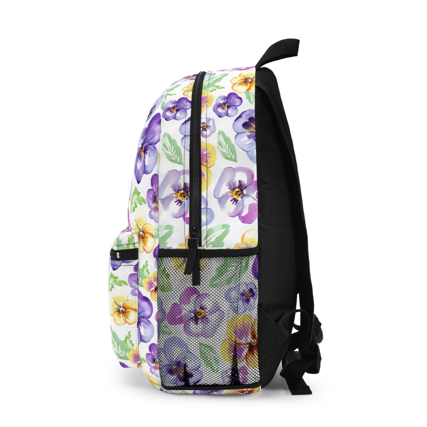 Floral Purple Pansy School Backpack