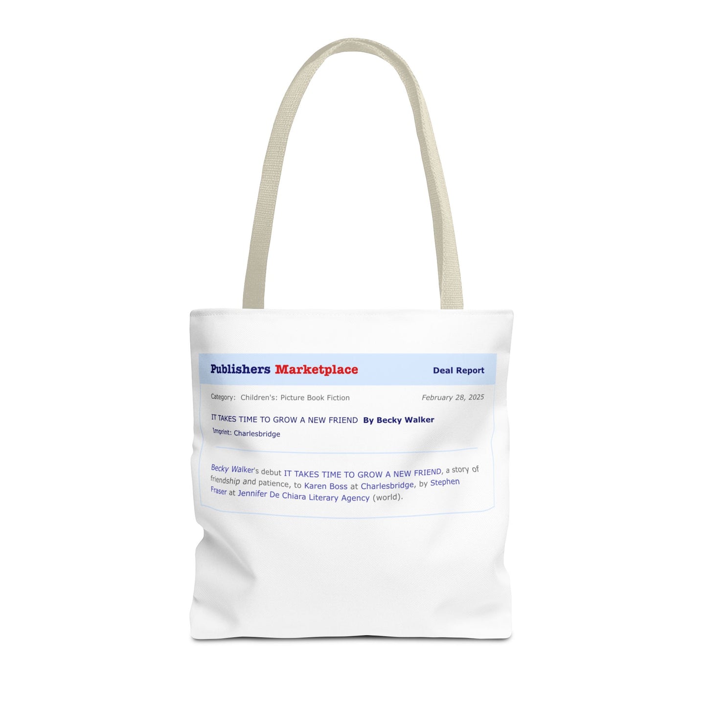 Tote Bag — Publishers Marketplace Announcement Tote