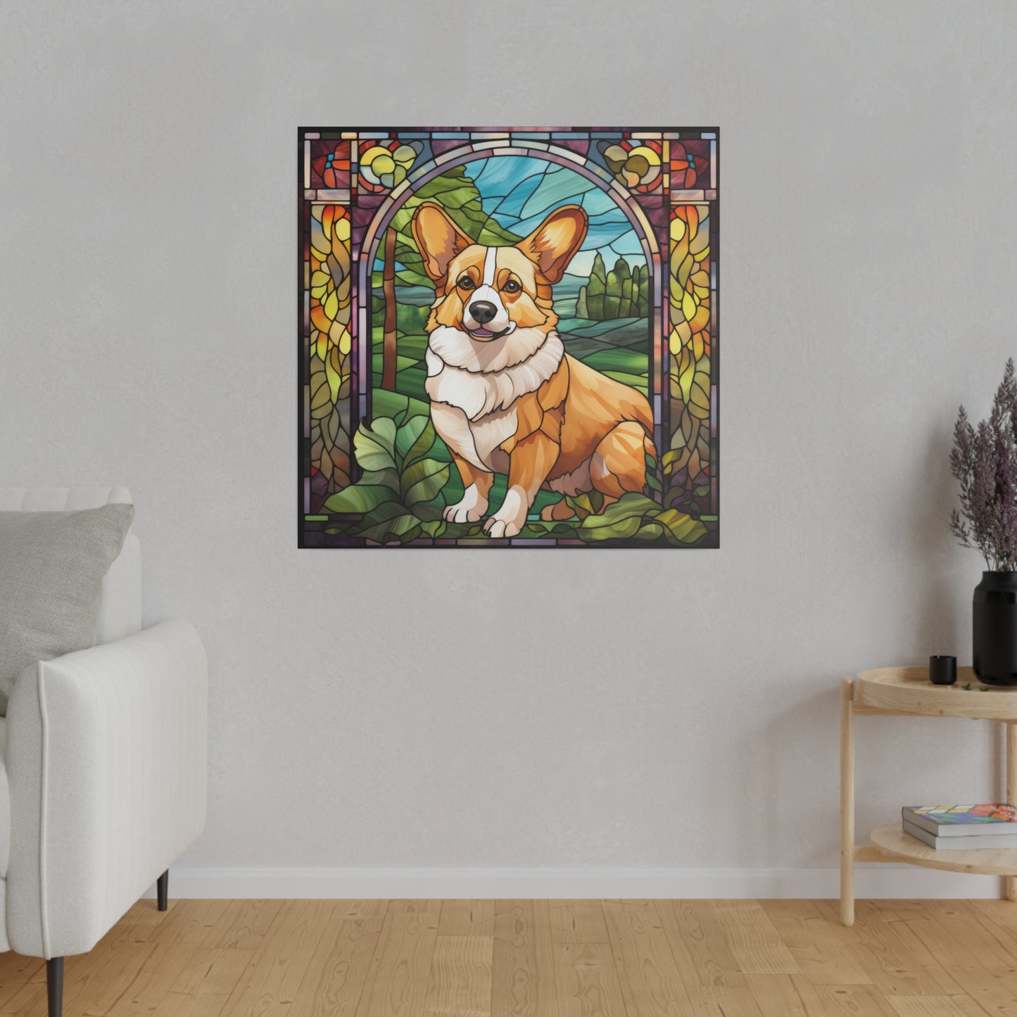 Corgi Wall Art Matte Canvas