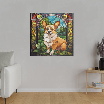 Corgi Wall Art Matte Canvas