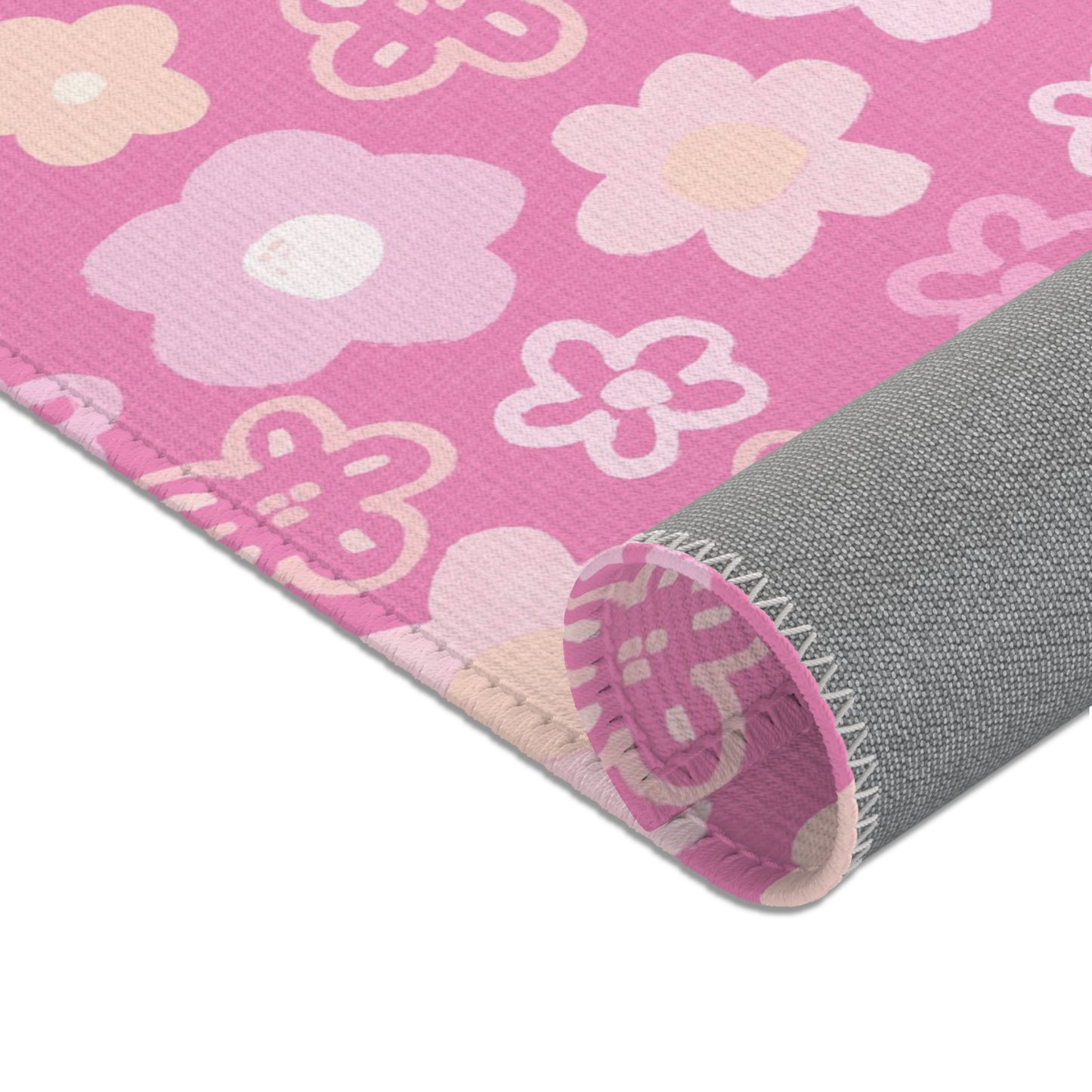 Coquette Pink Flower Power Area Rugs