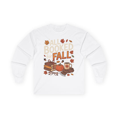 "All Booked for Fall" Adult Long Sleeve Shirt
